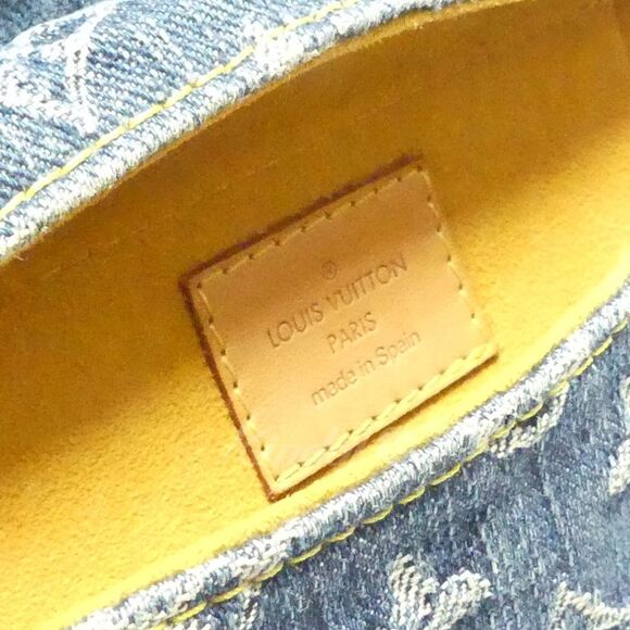 Louis Vuitton Mini Pleaty Monogram Denim Shoulder Bag Blue - Picture 9 of 10